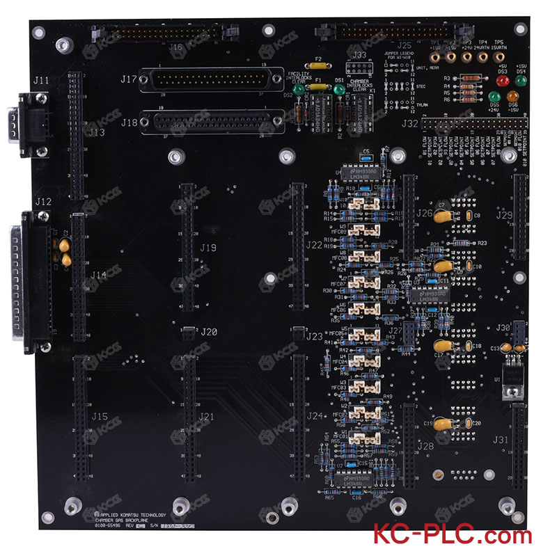 APPLIED KOMATSU<br/>CHAMBER GAS BACKPLANE<br/>0100-65496　REV C